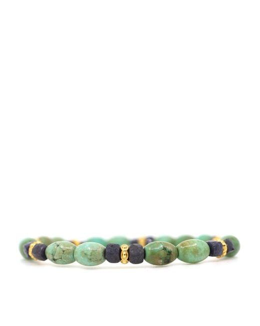 Shar Oke Green Hubei & Sapphire Bracelet for men