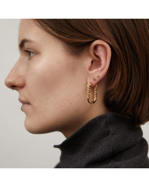 Kasun Metallic Rectangle Hoop Earring