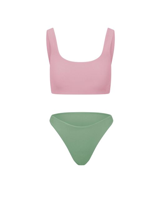 Blake Swimwear Pink Mid Bikini Bottom