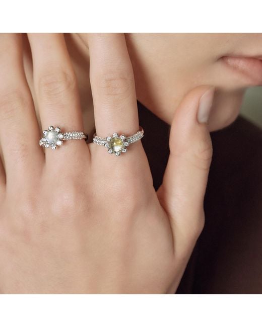 Freqnc Atelier Metallic Eight Petals Ring