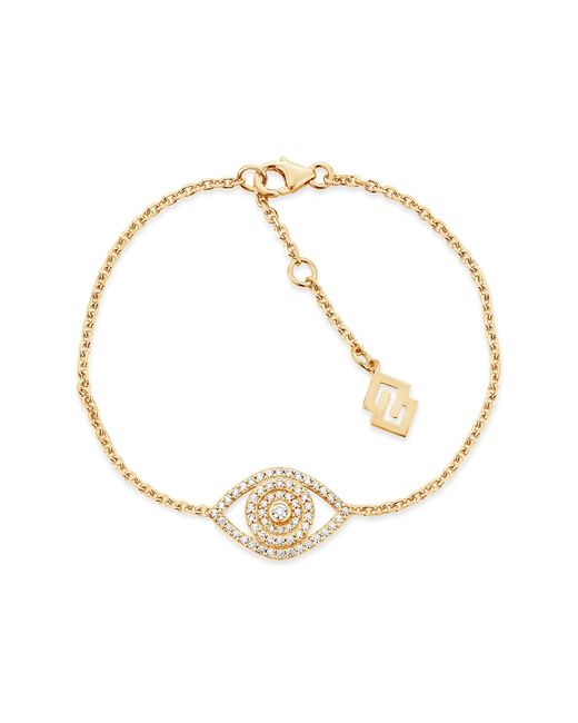 SALLY SKOUFIS Metallic Protection Bracelet With Made Cz Diamond Stimulant