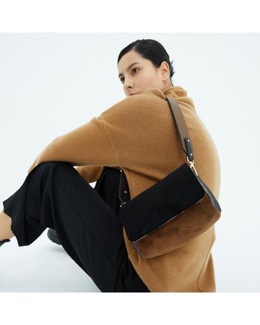 L2R THE LABEL Black Paola Shoulder Bag