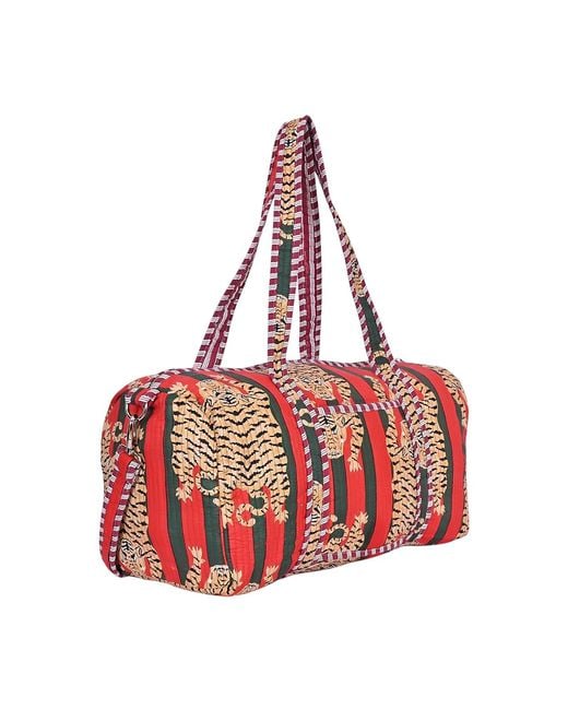 Conscious Yoga Collective Red The Tibetan Tiger Cotton Weekender