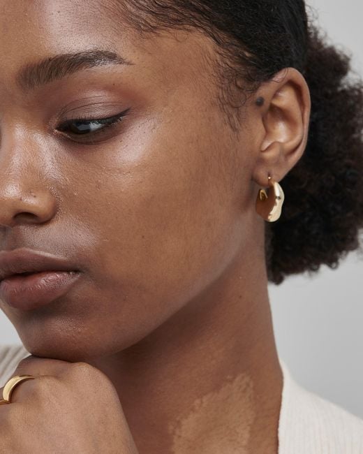 Shabella Nyc Metallic Wave Tube Hoops