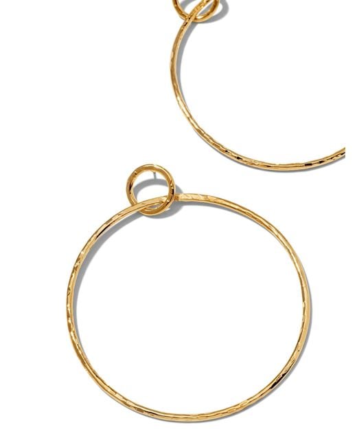 Jaredjamin Metallic Ellen Medium Textured Hoop Post Earrings
