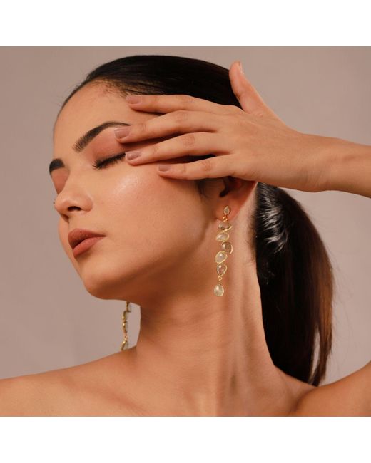 GEM BAZAAR Metallic Stoned Earrings