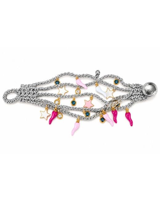Hilo De Mar Metallic Layered Crochet Bracelet