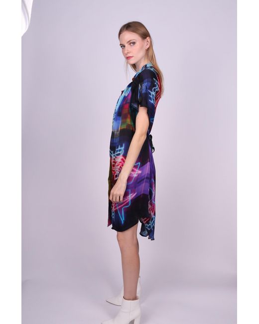 Any Old Iron Blue Lets Dance Shirt Dress