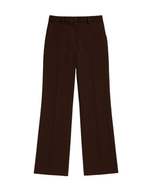 Conquista Brown Classic Straight Trousers