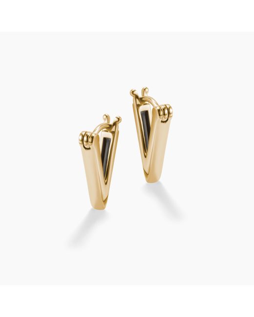Armine + Ambrose Metallic The A's Huggie Earrings
