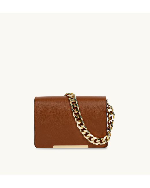 Apatchy London Brown The Newbury Tan Leather Crossbody Bag