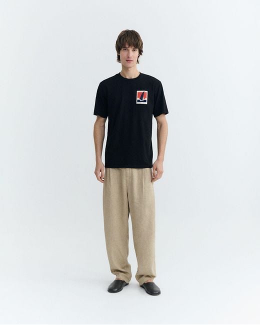 Thinking Mu Black Zach Patched Optimist T-Shirt for men