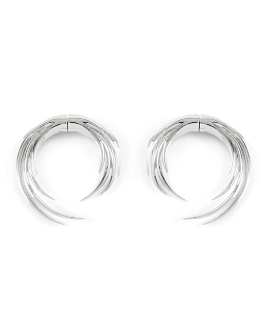 Kasun Metallic Flames Of Pyre Hoop Earrings