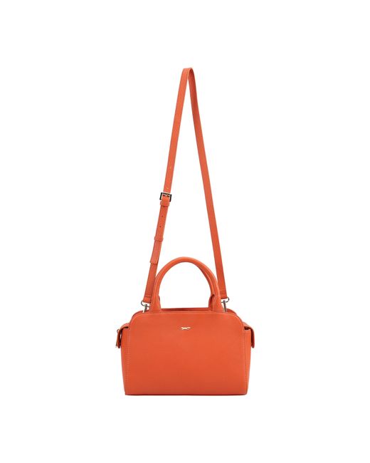 Paul Costelloe Orange Giselle Leather Crossbody Bag