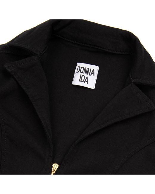 Donna Ida Black Cassandra The Extra Body Length Flared Jumpsuit