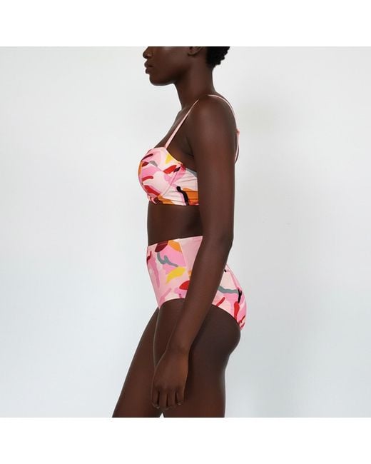 Jessie Zhao New York Pink Aurora Bloom Underwire Bikini Top