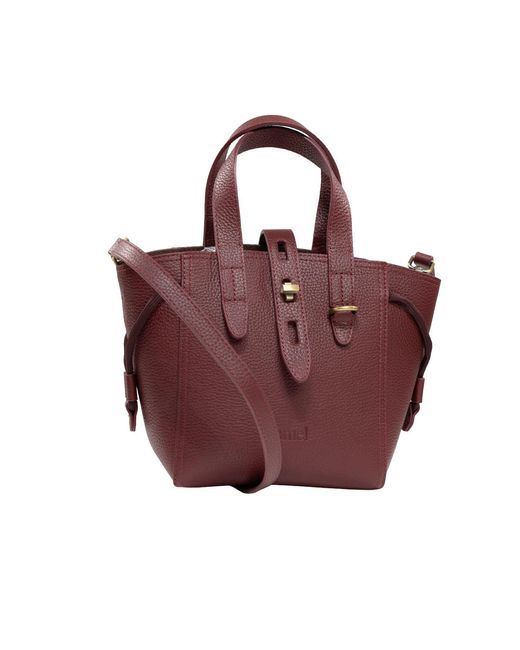 Hamel Atelier Red Spiga Leather Tote Bag