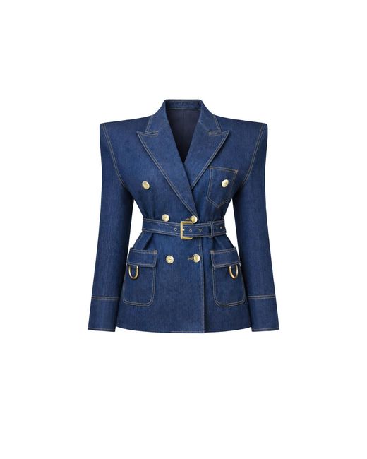 Maui X Lolita Blue Deva Denim Box Blazer