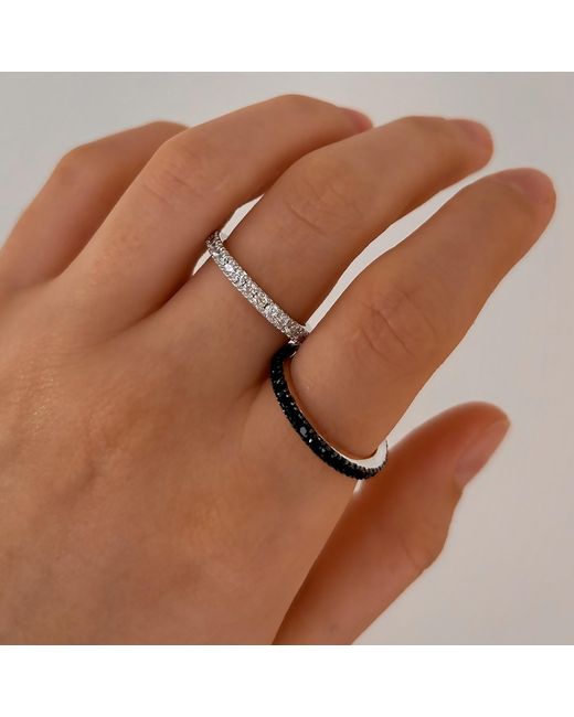 SALLY SKOUFIS White Complete Ring With Made Cz Diamond Stimulant