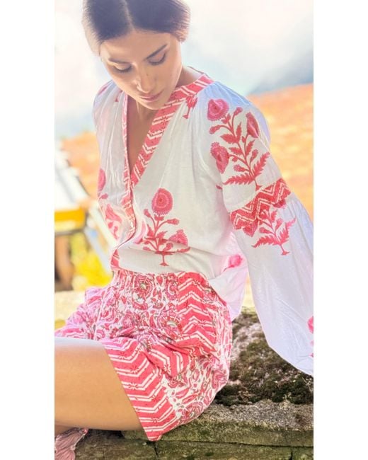 Bindu Pink Carlie Blouse