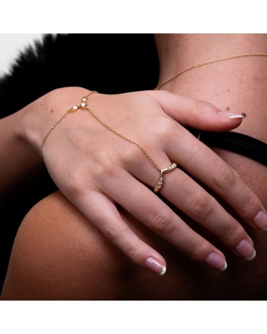 Lucy Quartermaine Metallic Opulence Hand Chain