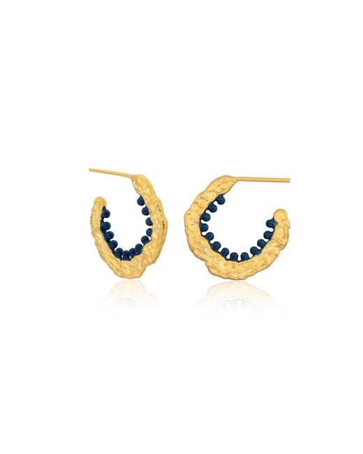 Milou Jewelry Metallic Alice Hoop Earrings