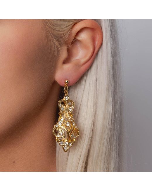 Caramel Vintage Jewellery Metallic Vintage Plated Lilibeth Earrings