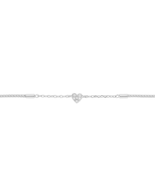 BLOOMTINE | Earth Angel HQ Metallic Mini Heart Sterling Premium Silk Cord Bracelet