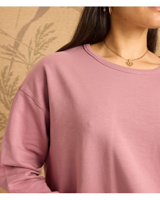 Known Supply Pink Boxy Cotton Crewneck