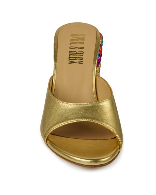 April & Alex Metallic Augusta Mule