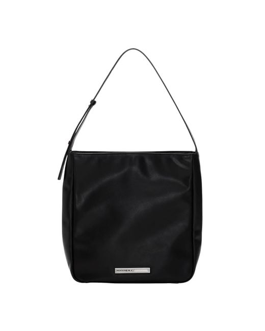 MARHEN.J Black Roxy Vegan Leather Square Shoulder Bag