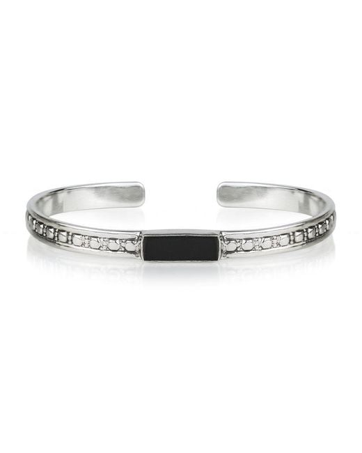 Charlotte's Web Jewellery Metallic Maharani Onyx Open Bracelet for men