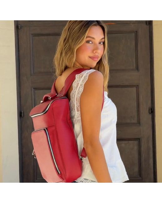 Luis Steven Red Medium Laptop Pack