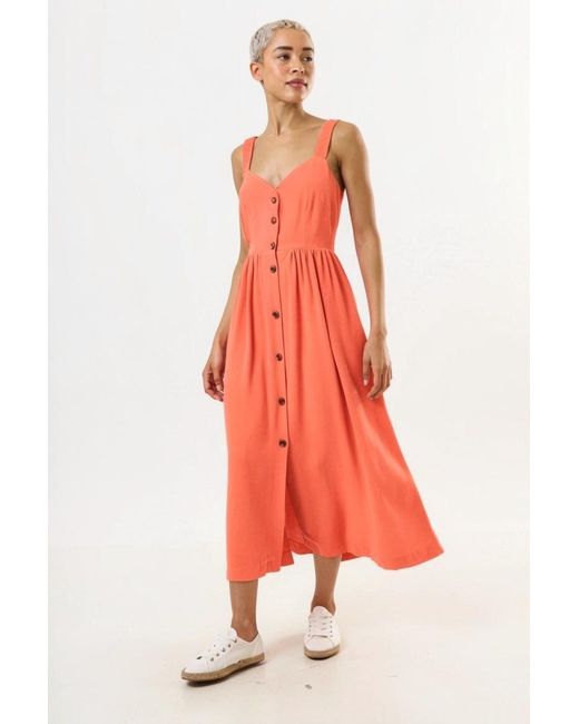 Louche Pink Clover Linen Mix Midi Sundress