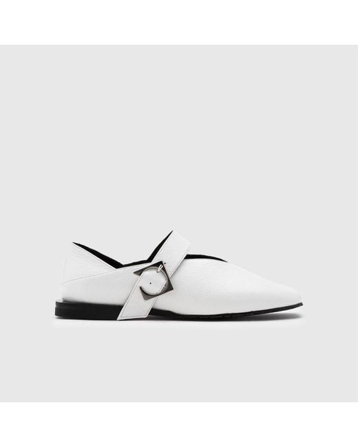 Ilvi White Vekda Patent Leather Loafer