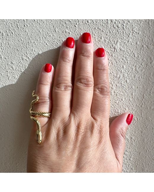 Jagged Halo Jewelry Metallic Serpent Ring
