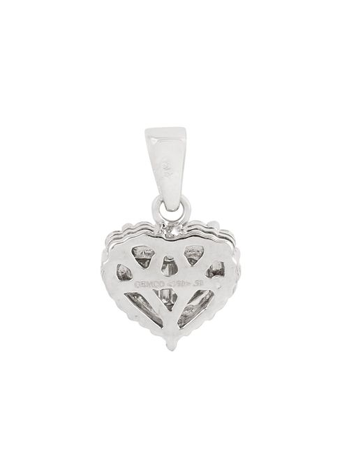 Artisan White Heart Diamond Halo Pendant