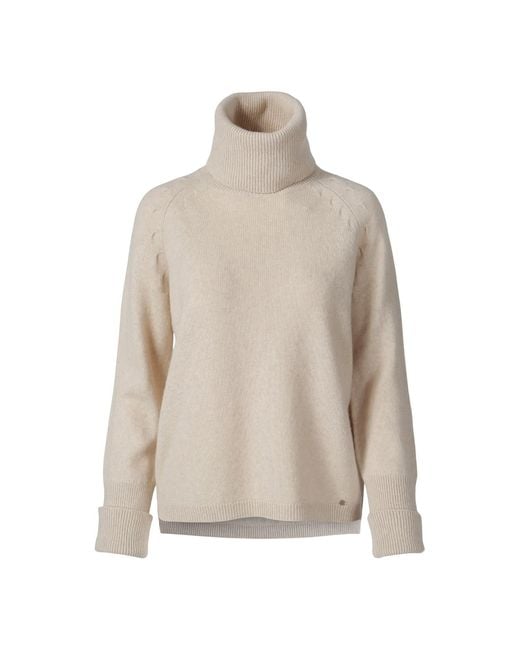 tirillm Natural Neutrals Cosy Chunky Turtle Neck Pullover- Melange