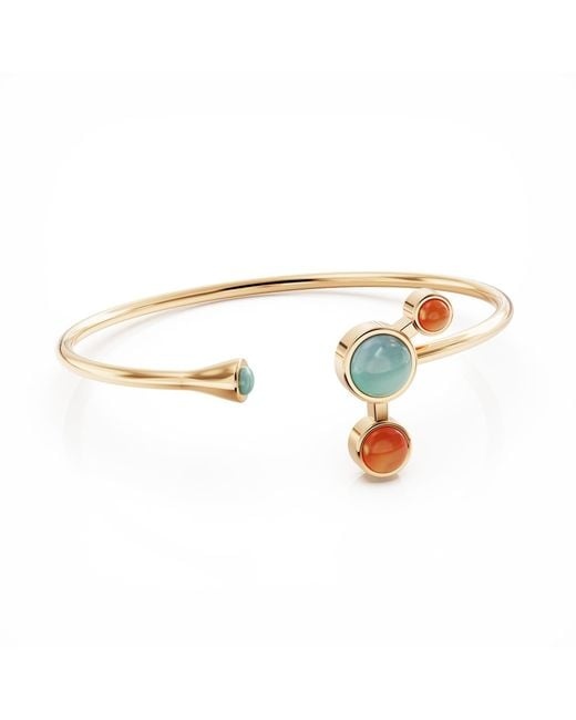 Linda Fiore White Aurora Bangle Vermeil