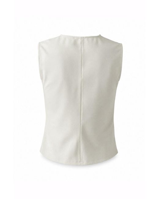 Exquise White Neutrals Baylor Sleeveless Knit Blouse