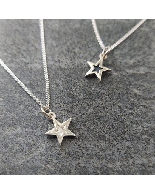 Edge Only Metallic Mini Megastar Pendant Sterling