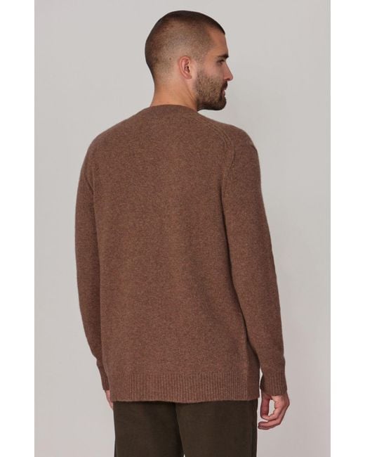 Paul James Knitwear Brown Lambswool Alfie Cardigan for men