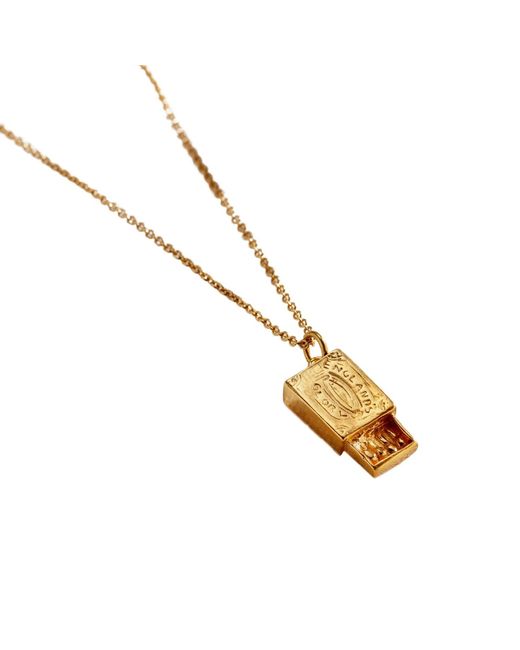 Posh Totty Designs Metallic Matchbox Charm Necklace