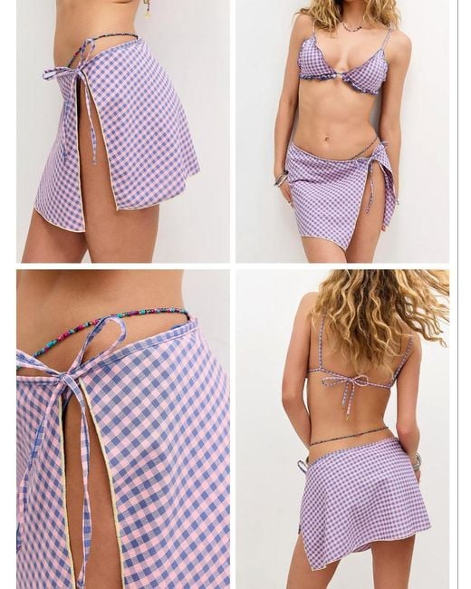 Wild Lovers Purple Candy Wrap Skirt