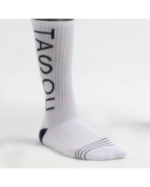 Chuks Collins White Art Self Socks for men