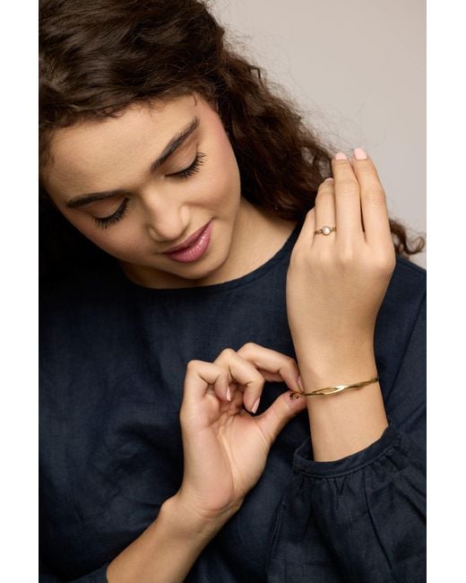 Isla Silver Metallic Moonstone Vermeil Ring