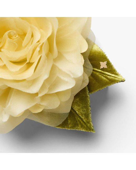 Helena Simon Yellow The Large Rose Floral Brooch