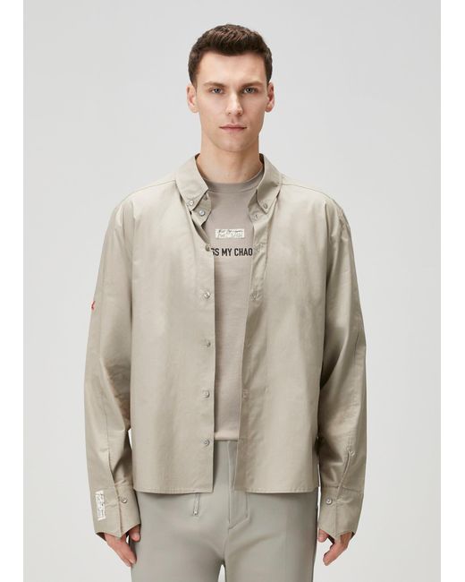 Pcfg Natural Neutrals Pure Cotton Woven Shirt Fit Patch for men