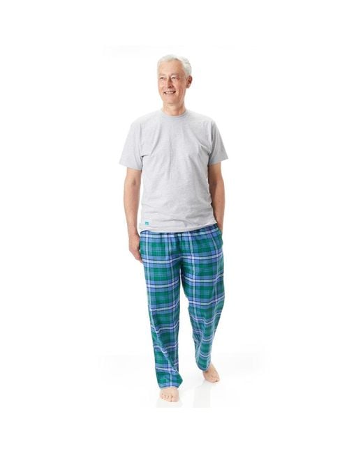 Lounge Blue Soft, Breathable Organic Brushed Cotton Loungewear Trousers