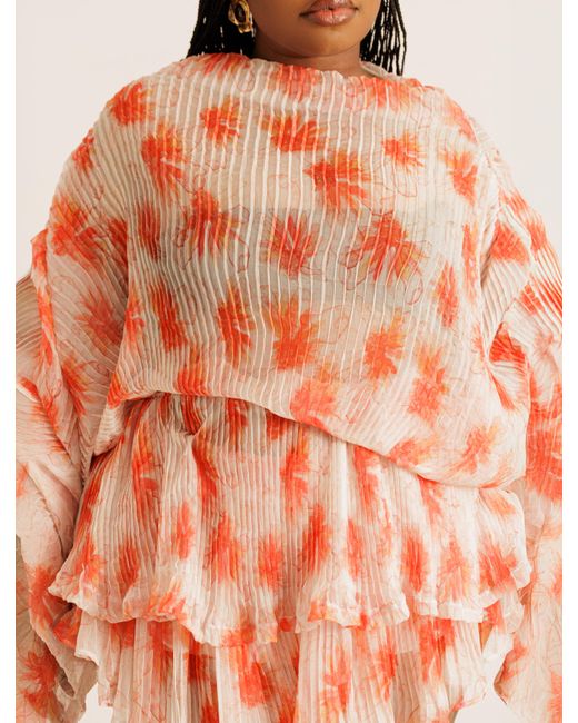 Mohala Grey Red Kahe Blouse